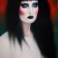 Placeholder: Full body portrait, painting, medium shot lady WannabeGoths