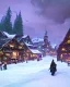 Placeholder: A magical snowy warlock Christmas market