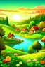 Placeholder: Enchanting Nature, landscape, nature, calm, relax , village, vector,