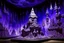 Placeholder: A purple outer space with ghosts of illusion designed in Javanese shadow puppets painted by Francis Danby