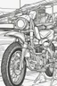 Placeholder: coloring page for kids, bike, thick outline, low details, no shading, no color