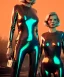 Placeholder: retro sci-fi portrait image from 1980, Los Angeles street explosions, fire, scared people, blonde woman walking, sweet Kate moss face, tight latex suit, soft color, highly detailed, unreal engine 5, ray tracing, RTX, lumen lighting, ultra detail, volumetric lighting, 3d, finely drawn, high definition, high resolution.