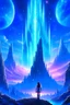 Placeholder: Create an image of Elara’s daring climb up the Crystal Peaks, surrounded by towering crystals that reflect the starry skies above, as she nears the realm of the elusive Starweaver