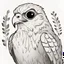 Placeholder: a drawing of a cartoon cute falcon, in the style of animated gifs, sleepycore, angura kei, playful animation, delicate markings, sabattier filter, chinapunk