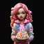 Placeholder: candy girl teenager, 3d,