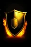 Placeholder: shield Gold Background Fire