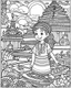 Placeholder: coloring pages for kids, Thai line art , 3D paper art, illustration cartoon style, thick lines, low detail, black and white, no shading, --ar 85:110