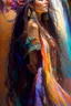 Placeholder: A stunningly beautiful bohemian enchantress with flowing locks of hair cascading like a waterfall down her back adorned in a captivating and vibrant traditional gypsy dress that exudes an air of mystery and allure, Highly detailed, Vivid colors, Warm lighting, Dreamlike, Magical, art by ruan jia and mandy jurgens and artgerm, Digital painting, Sharp focus, Portrait, Trending on Artstation HQ, fantasy.