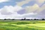 Placeholder: rough chalk pastel landscape of Lincolnshire