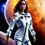 Placeholder: A Hollywood actress in a space suit