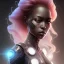 Placeholder: black super hero girl | very very anime!!!, fine - face, beyonce, red afro, realistic shaded perfect face, fine details. anime. realistic shaded lighting poster by ilya kuvshinov katsuhiro otomo ghost - in - the - shell, magali villeneuve, artgerm, jeremy lipkin and michael garmash and rob rey, green eyes