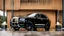 Placeholder: A (((Super Black Rolls-Royce Cullinan))) featuring a luxurious interior, advanced technologies, and a sleek body kit designed by MANSORY, exuding an air of sophistication and power
