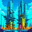 Placeholder: cyberpunk retro futuristic for comics in orange