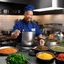 Placeholder: a bustling kitchen, filled with the clinking of pots and pans, the sizzle of ingredients hitting the hot pan, and the fragrant aromas wafting through the air. The Chef Ice-T from Law & Order: Special Victims Unit stands at the center of it all, a master of culinary creativity and precision. Today, the challenge is to highlight a specific ingredient in a way that is both creative and absolutely delicious. Ice-T's eyes light up with excitement as they reach for a vibrant, ripe mango. Ah, the sweet