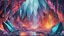 Placeholder: comic style, crystal cave, maximalism