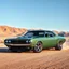 Placeholder: image of a muscle car in the desert ultrarealistic