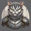 Placeholder: A warrior cat, with armour, angry face