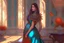 Placeholder: brunette woman standing in an elegant living room in a beautiful peacock feather dress in sunshine Weight:1 8k resolution concept art by Greg Rutkowski dynamic lighting hyperdetailed intricately detailed Splash art trending on Artstation triadic colors Unreal Engine 5 volumetric lighting Alphonse Mucha WLOP Jordan Grimmer orange and teal Weight:0.9