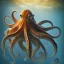 Placeholder: stunning, photoillustrative octopus in an underwater cerulean ocean, artwork, Flickr, 8 k, detailed matte, fine-detailed, high-quality, in the style of George Grie, Anne Dittman, Anne Stokes, Lisa Parker, Selina French, alphonse mucha