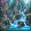 Placeholder: butterflies, turquoise river, waterfalls, fairy castle