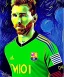 Placeholder: Portrait of lionel Messi by van Gogh