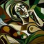 Placeholder: picasso abstract brown woman Neoclassicism lying