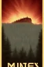 Placeholder: "Twin Peaks" movie poster, woods, mist, mountain, by david lynch