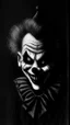 Placeholder: pencil drawing of clown, Spooky, scary, halloween, black paper