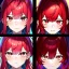 Placeholder: Clear focus, 8k, girl, high quality, detailed, red hair, red eyes, beautiful lighting, vibrant colors, twins, nervous