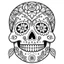 Placeholder: sugar skull, "Day of the Dead", full view, realistic face, coloring page, only draw lines, coloring book, clean line art, –no sketch, color, –ar 3:4, white background, minimalistic black lines, minimal black color, low level black colors, coloring page, avoid thick black colors, thin black line art, avoid colors, perfect shape, perfect clear lines,