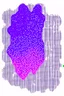 Placeholder: Footprint on cloud. Mosaic. Made of Ghosts. Use only white, black, and purple.