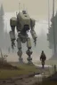 Placeholder: robot Jakub Rozalski style