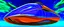 Placeholder: award winning car and driver photograph of a futuristic station wagon dirigible hybrid designed by only one vehicle per image painted metallic orange traveling at a high rate of speed, jet intake off of front center of vehicle and jet exhaust out the rear with bright blue flame, bilaterally symetrical, more a high speed road vehicle