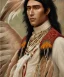 Placeholder: chaman, male native american, mature, long black hair, black fabric coat like wings