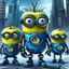 Placeholder: In a big cyber city cross cyber punk minions from despicable minions