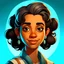 Placeholder: friendly disney style hispanic science fiction character portrait