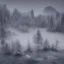 Placeholder: winter landscape, ice field, dream, dreamlike, foggy