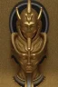 Placeholder: Anunnaki black male African Egyptian alien, cracks in the voodoo head, wicked, eyes, crown, Elephant, 8k, finely detailed, photo realistic, tiger turquoise skull head gold dragon space alien snow skeleton gold olmec silver crown silver eyes