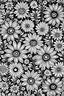 Placeholder: Easy Patterns Coloring page, African Daisy, Calming and Unique Coloring page for Kids 2 ages , Mindfulness, and Creativity, black bakground white and black