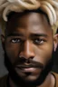 Placeholder: Rapaz preto com oculos e com a barba loira