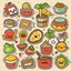 Placeholder: food stickers template