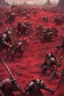 Placeholder: a red battle field with dead orcs