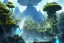 Placeholder: Art by Dylan cole and Eddie mendoza and darek zabrocki, Avatar concept art, pandora, hovering island with waterfall, magnificent landscape, ultra-wide angle, ultra realistic, digital painting, 8 k uhd, dynamic lighting, beautiful, sharp focus, ultra detailed, concept art