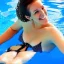 Placeholder: Adorable Woman in a pool