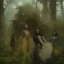 Placeholder: 4K. Ultra real photo.three black women. Three Dark skin black women .three women. A mother. Two black daughters . A mother with her children. three young black women. wood nymphs emerging from the forest. Her hair looks like vines. Dreadlocs. Her skin is the colour of dark soil. Her skin looks like tree bark. Her clothing is made of vines, grass and leaves.