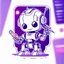 Placeholder: Minimalist cyberpunk logo, cute robot holding a Quill ,minimalist, vector, Solarpunk, continuous, sticker, isolated white background --ar 16:9 --no mockup, shadow, text