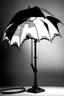 Placeholder: gaming lamp inspired by umbrella, modern design,black and white color