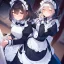 Placeholder: Clear focus,High resolution, Wearing a maid outfit with a short skirt, crying, eyes closed