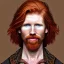 Placeholder: Portrait of young Courtney Gains as a ruggedly handsome, joyful, roguish pirate, charismatic, attractive male, masculine, perfect, precisely detailed clear eyes, unblemished, flawless skin, softly freckled face; meticulously detailed multi-hued ginger carrot-colored cherry fire red hair; fantasy, intricate, elegant, highly detailed, digital painting, concept art, matte, sharp focus, illustration, art by artgerm and greg rutkowski and alphonse mucha