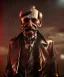 Placeholder: Surreal, steampunk, cabaret scene. Russian old man. Sweat, rain, smoking, happy, hot, people background, highly detailed, concept art, unreal engine 5, god rays, ray tracing, RTX, lumen lighting, ultra detail, volumetric lighting, 3d, finely drawn, high definition, high resolution.